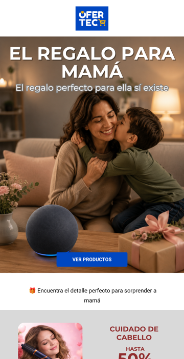 Email de Ofertec: campaña Día de la Madre